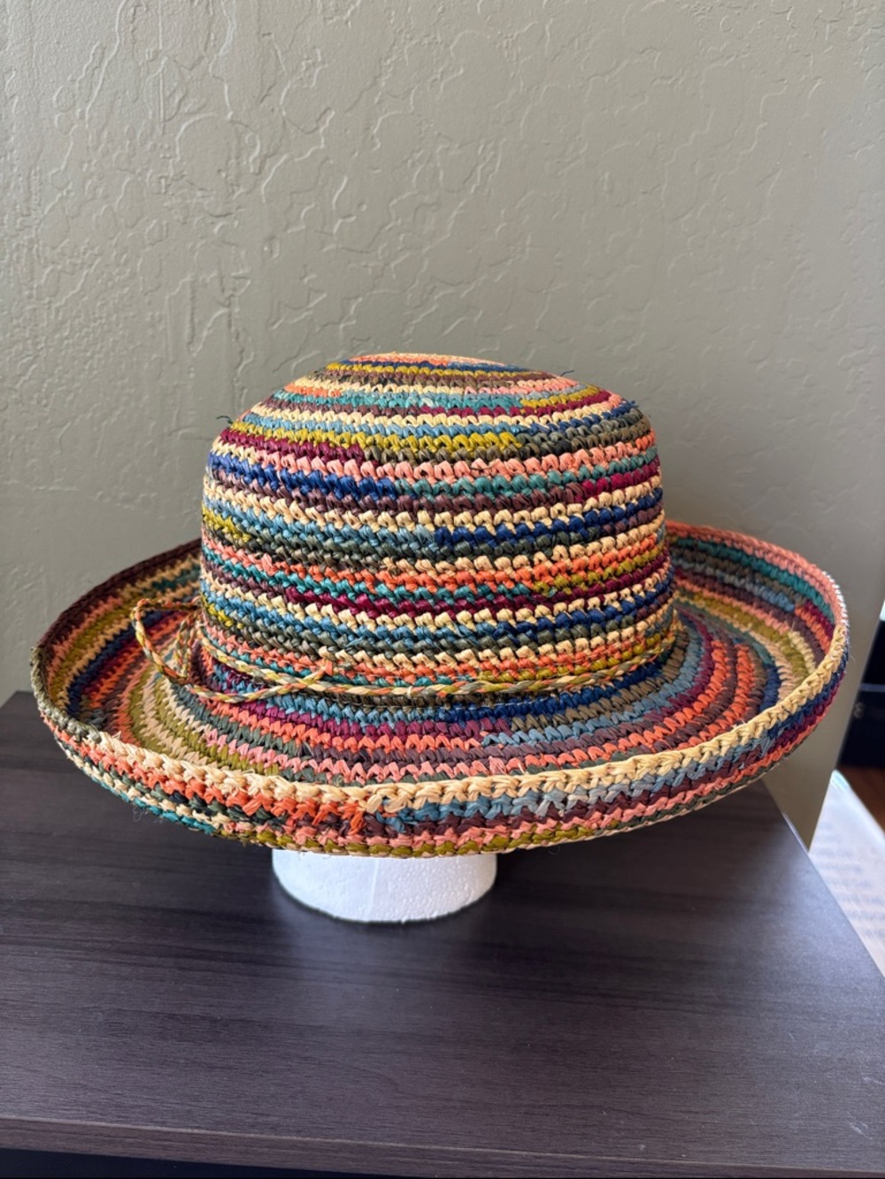 Multicolor Straw Sun Hat Size OS - Picture 4 of 7